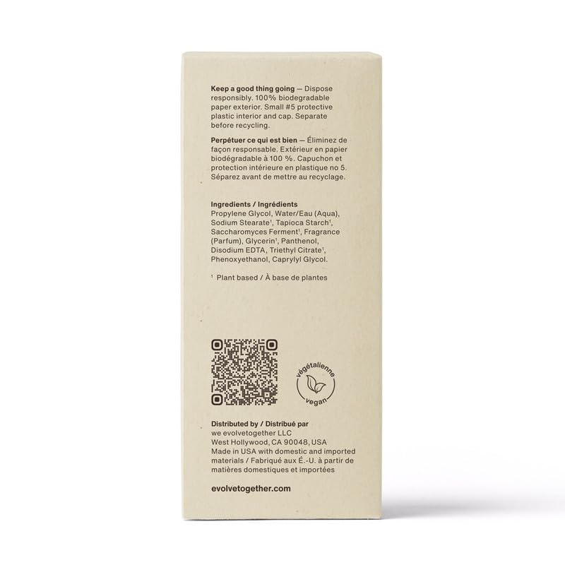 evolvetogether Aluminum-Free Natural Deodorant for Women & Men – Lemon, Sage & Patchouli | Vegan, Cruelty-Free, Baking Soda Free | Made in USA (1.69 oz)