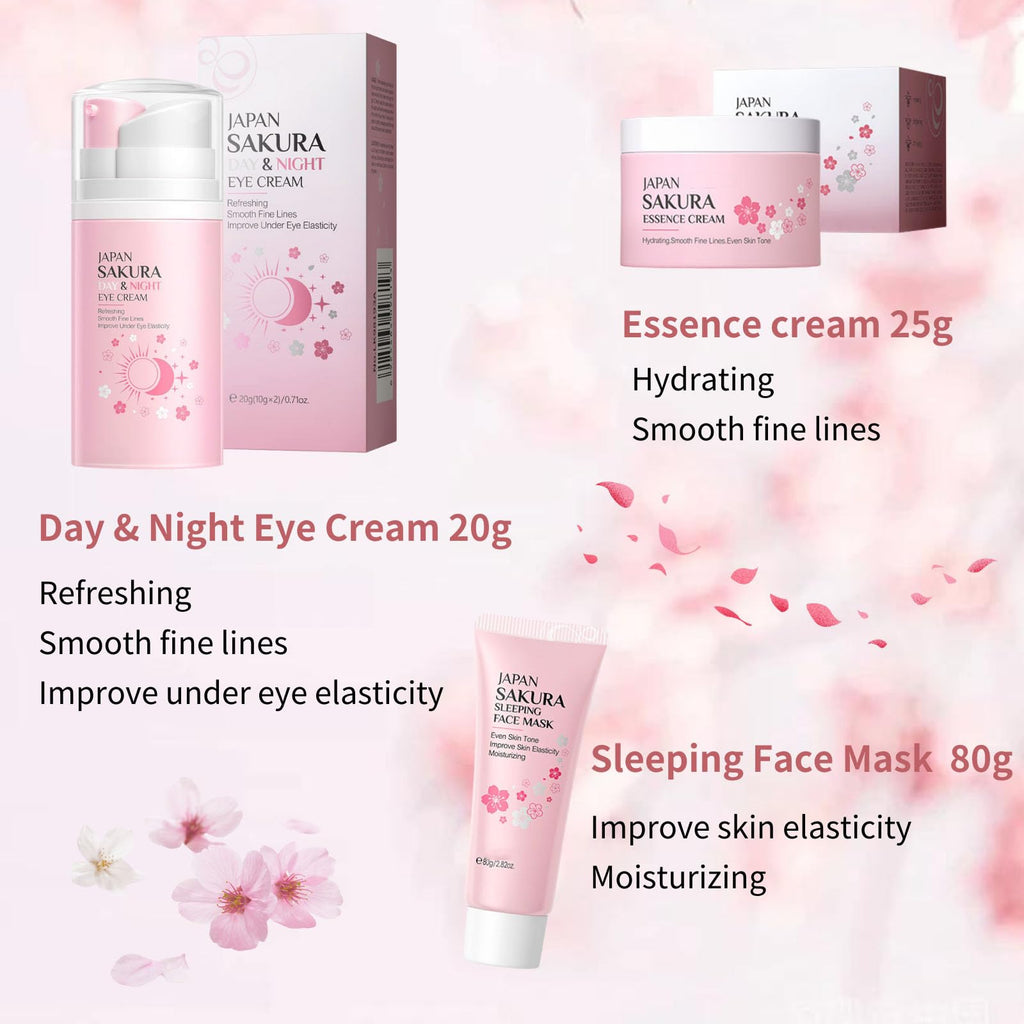 Evolvique Japan Sakura Skincare Set for Teens – 8-Piece Gift Kit