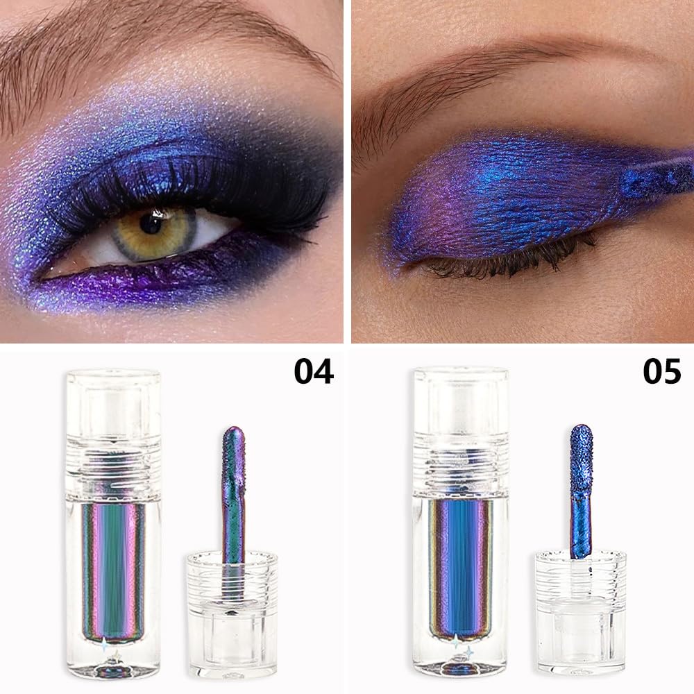 evpct Royal Sapphire Blue Duochrome Liquid Eyeshadow – 2-Piece Set, Waterproof & Vegan