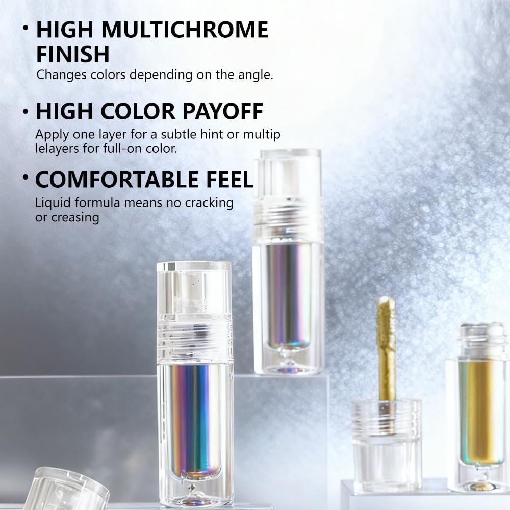 evpct Royal Sapphire Blue Duochrome Liquid Eyeshadow – 2-Piece Set, Waterproof & Vegan