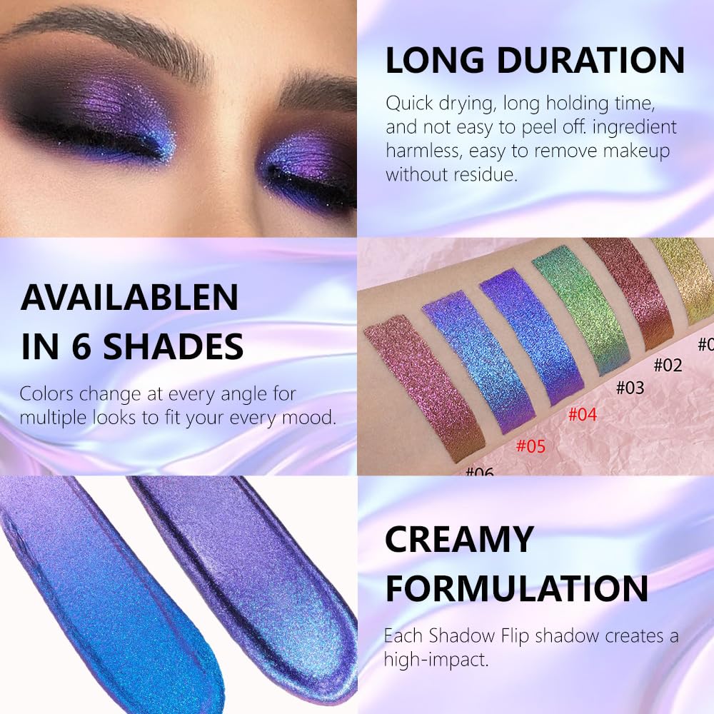 evpct Royal Sapphire Blue Duochrome Liquid Eyeshadow – 2-Piece Set, Waterproof & Vegan