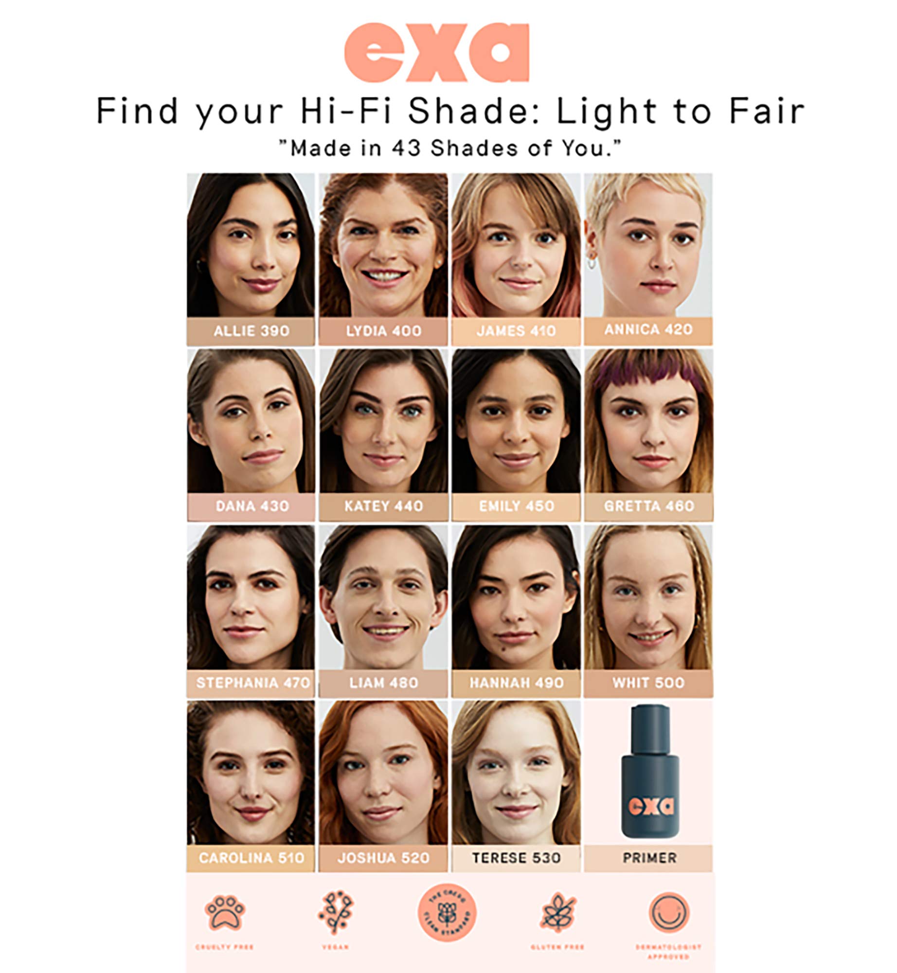 EXA Beauty Natural High Fidelity Foundation | Clean, Vegan, Cruelty-Free