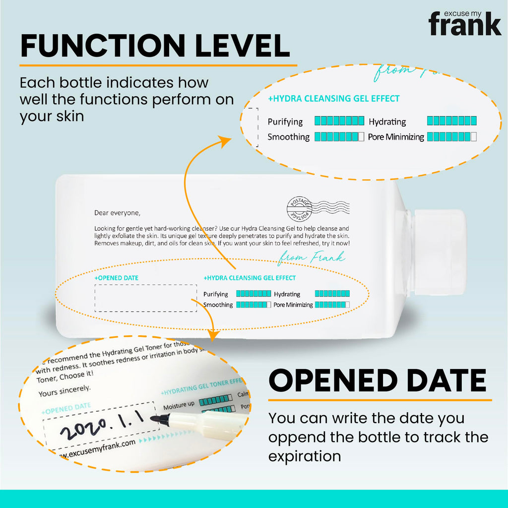Excuse My Frank Hydra Cleansing Gel – Hydrating Facial Cleanser (2 Pack) | Korean Skincare