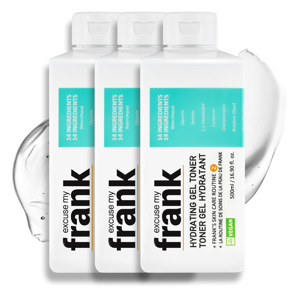 Excuse My Frank Hydrating Gel Toner – Gentle Korean Hydration for All Skin Types (3 Pack)