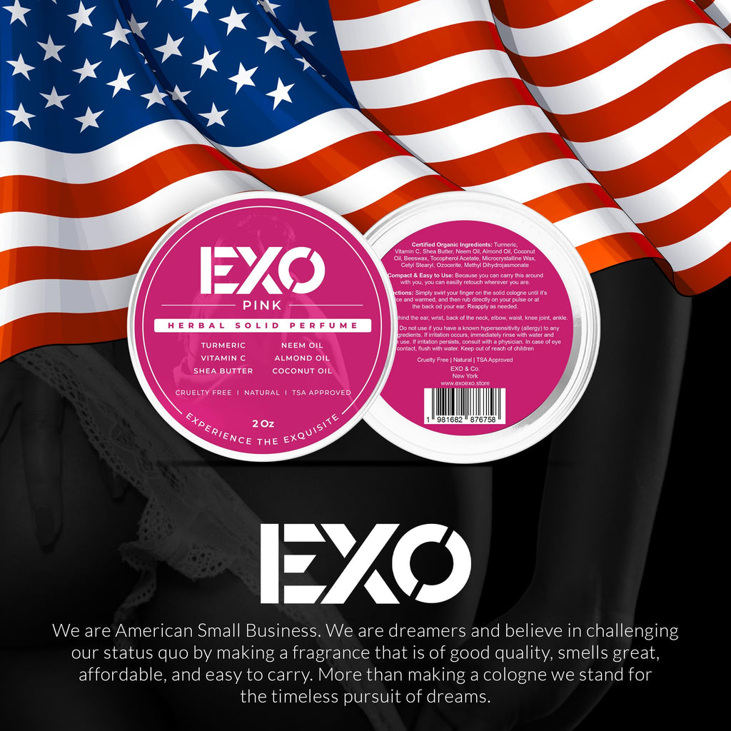EXO Herbal Floral Solid Perfume Balm — No Alcohol, Cruelty-Free, TSA Approved, 2 oz