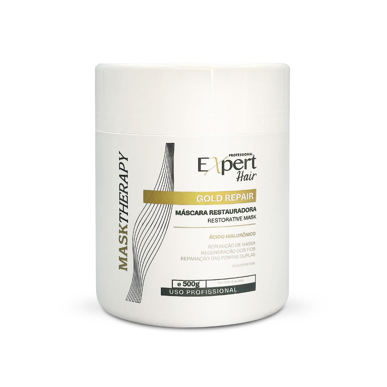 Expert Hair Gold Restorative Hyaluronic Acid Mask — Repair Damaged Hair & Frizz