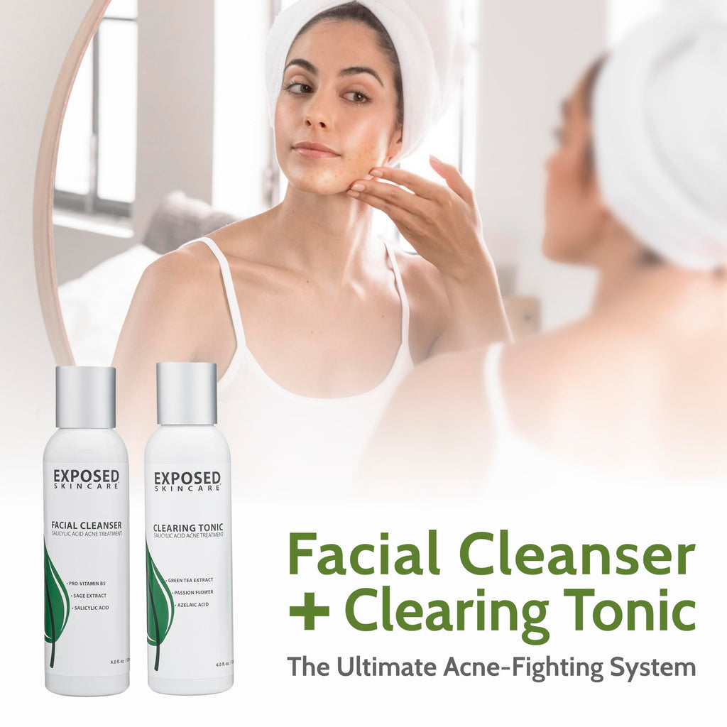 Exposed Skin Care Expanded Acne Treatment Kit – 2.5% Salicylic Acid & 3.5% Benzoyl Peroxide
