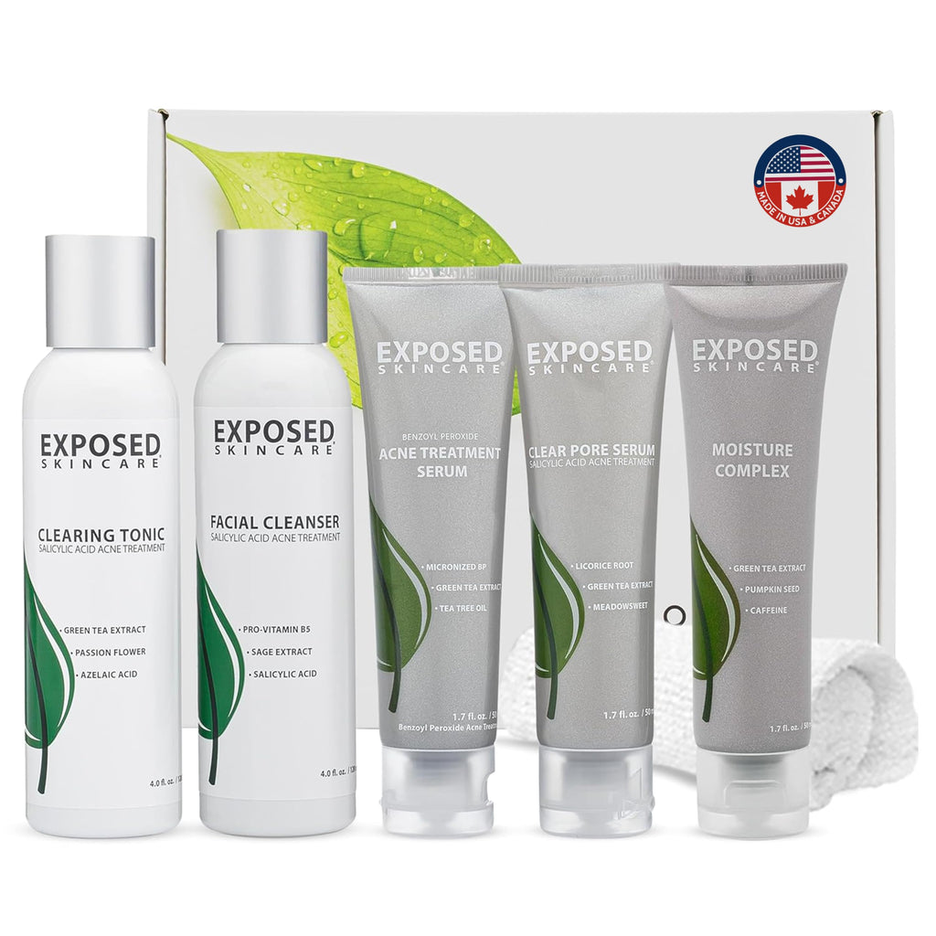 Exposed Skin Care Expanded Acne Treatment Kit – 2.5% Salicylic Acid & 3.5% Benzoyl Peroxide
