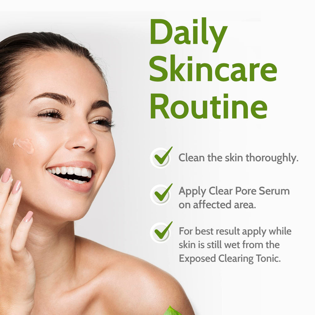 Exposed Skin Care Clear Pore Serum – 1% Salicylic Acid for Sensitive & Oily Skin