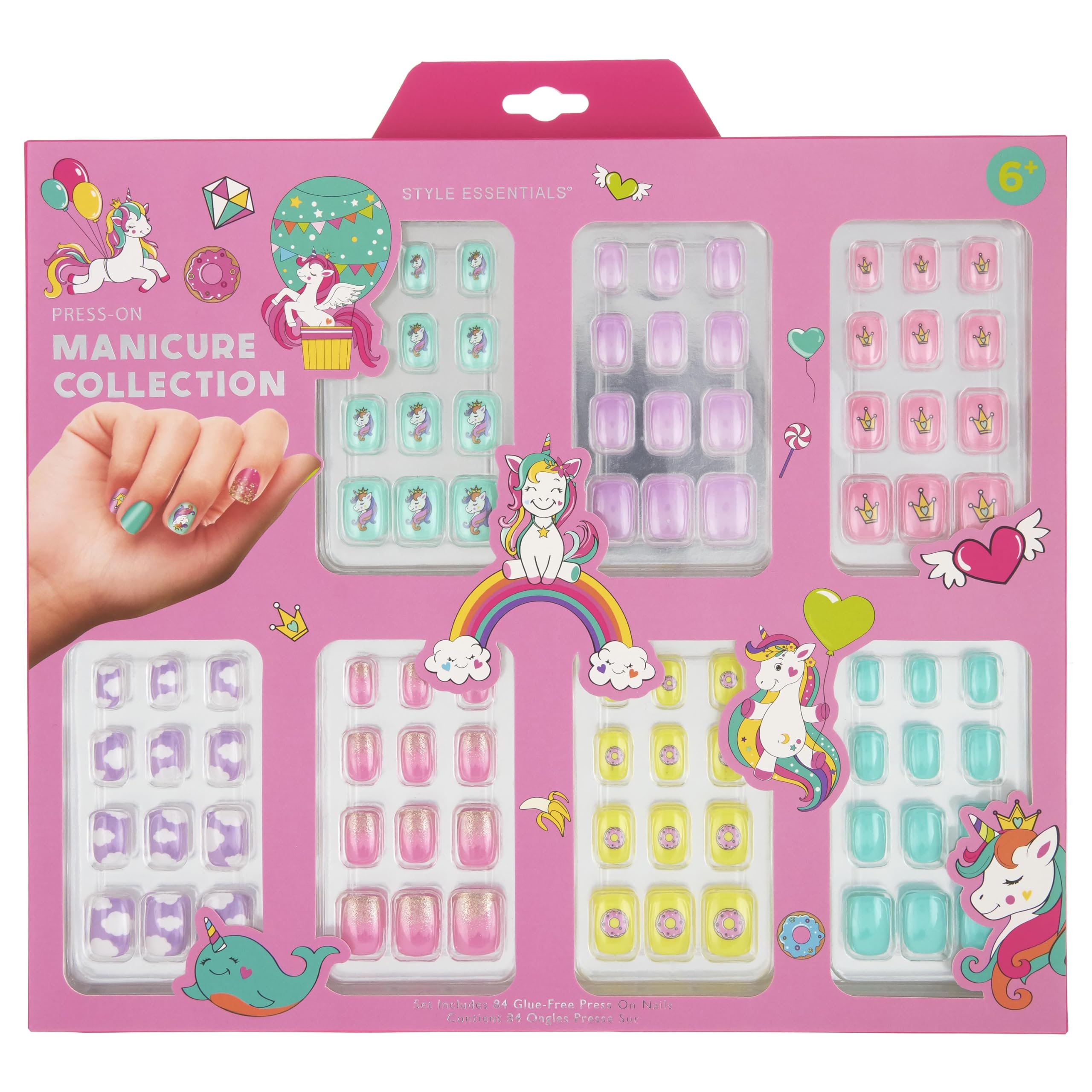 EXPRESSIONS 7 Day Manicure Collection — 84-Piece Unicorn Party Press-On Nails