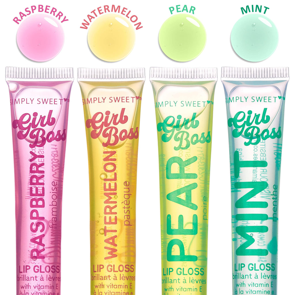 EXPRESSIONS 12pc Clear Lip Gloss Pack – Vitamin E Hydration, Essential Oils, Flavored Lip Oils