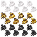 Expressions 24pc Mini Octopus Hair Clips Pack - Clear, Tortoise & Black