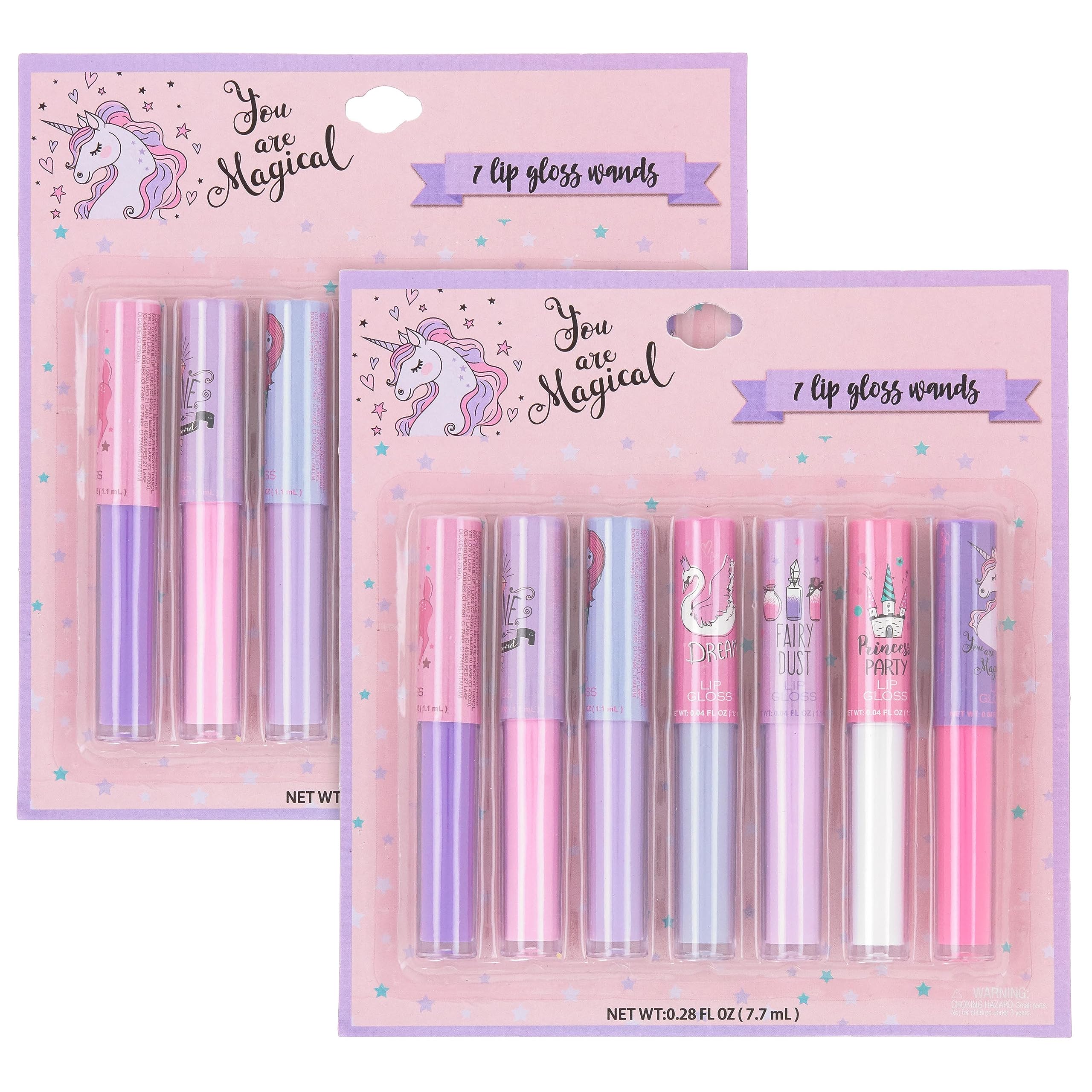 EXPRESSIONS 14pc Lip Gloss for Girls – Non-Toxic Unicorn Princess Gift Set