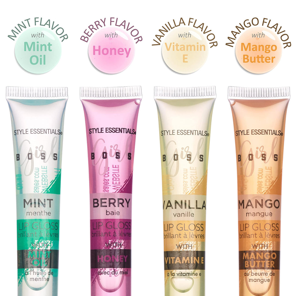 EXPRESSIONS 12pc Lip Gloss Lip Oil Collection – Hydrating Flavored Gloss Tubes