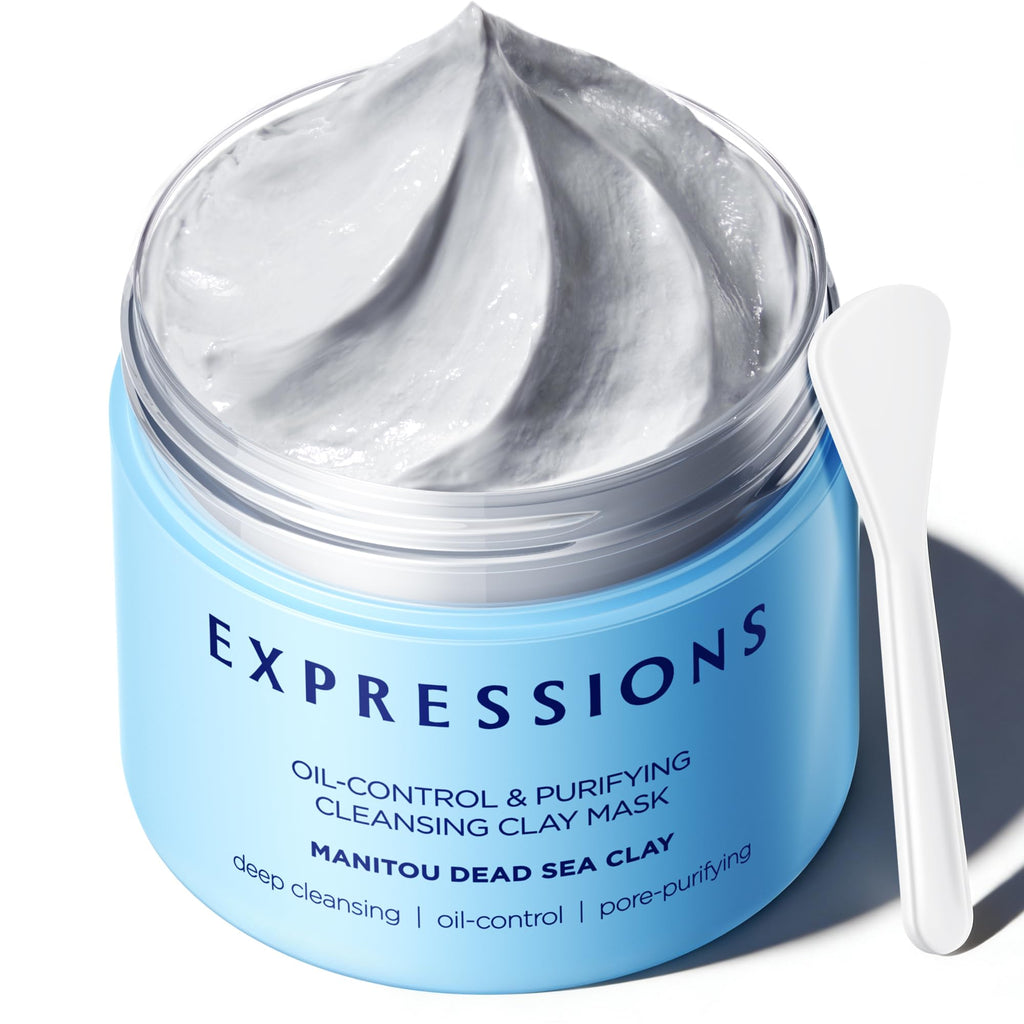 EXPRESSIONS WELLNESS Clay Mask for Face — Deep Cleansing Pores with Dead Sea Mud & Salicylic Acid