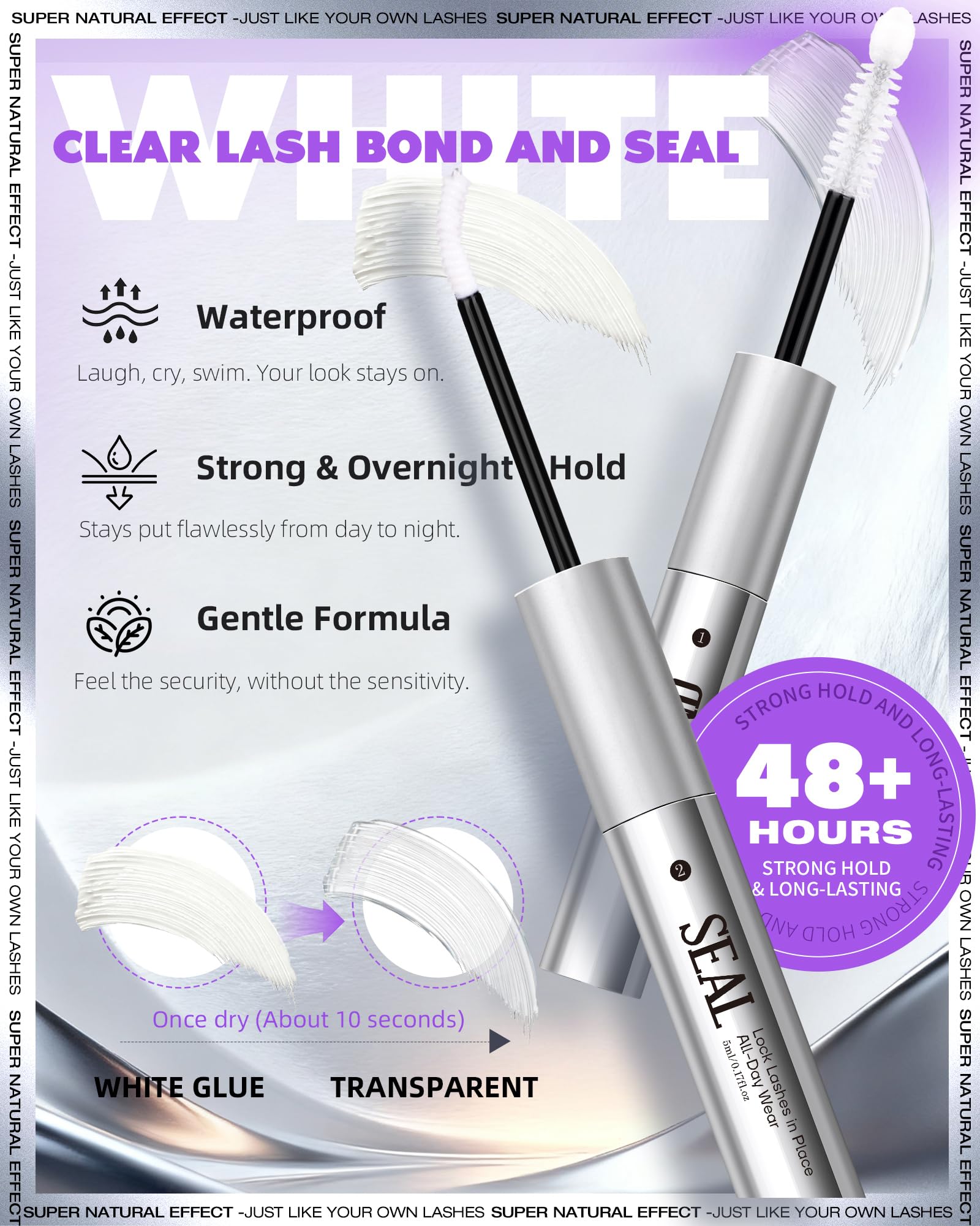 EYDEVRO Wispy Lash Clusters Kit – Natural DIY Lash Extensions, 10-16mm D Curl, Bond & Seal, Tweezers