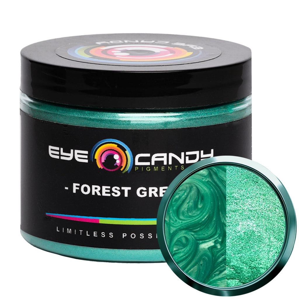 Eye Candy Pigments – Forest Green Mica Powder (50gr) for Resin, Epoxy, Soap & Crafts