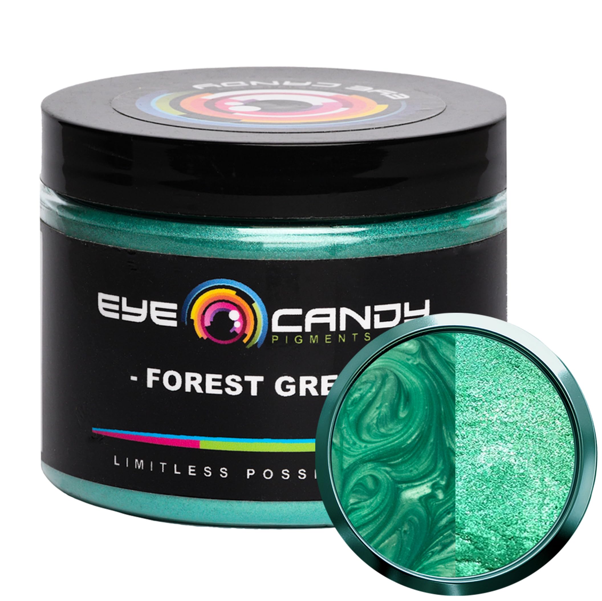 Eye Candy Pigments – Forest Green Mica Powder (50gr) for Resin, Epoxy, Soap & Crafts