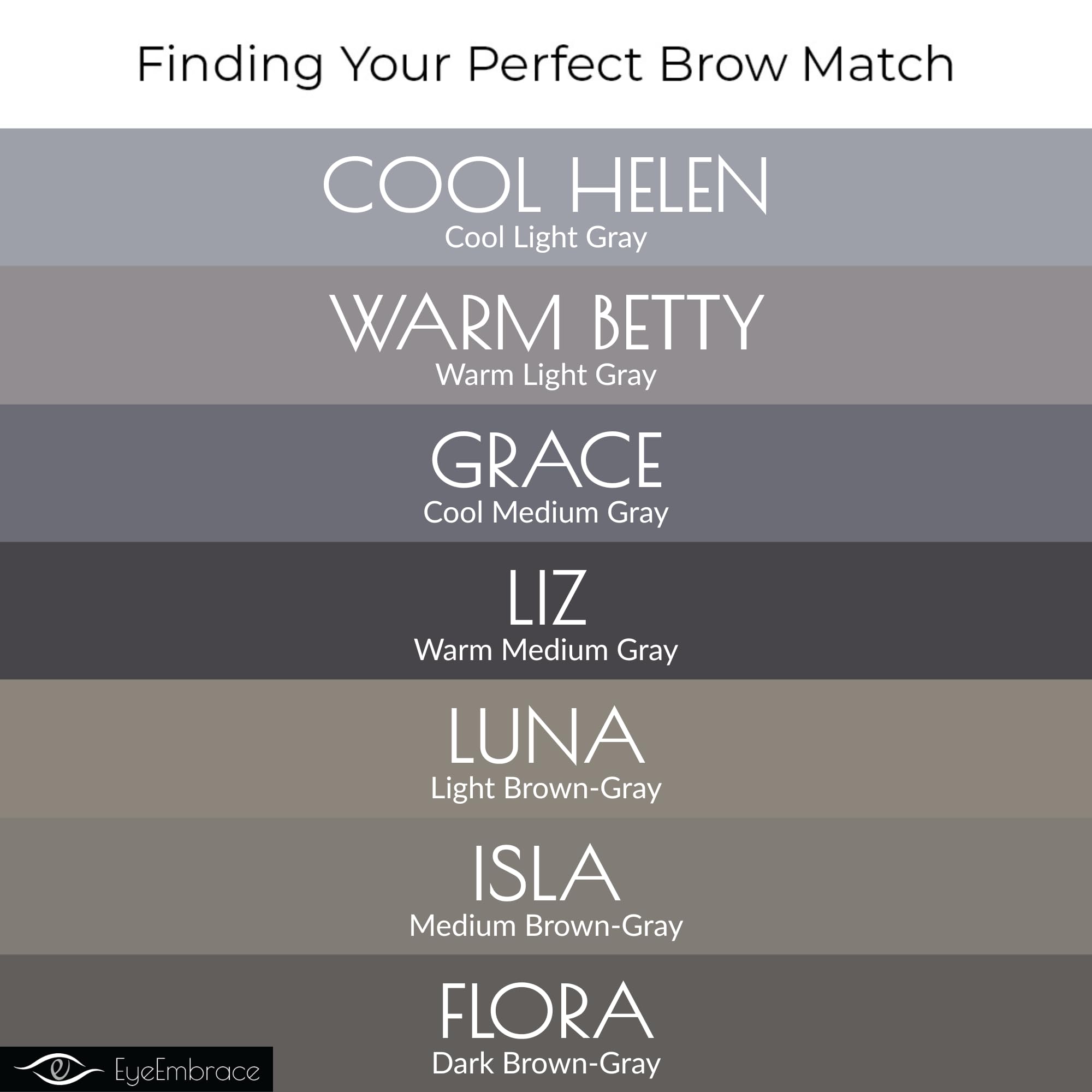 Eye Embrace Flora: Dark Brown-Gray Eyebrow Pencil – Waterproof, Dual-Ended Angled Tip & Spoolie