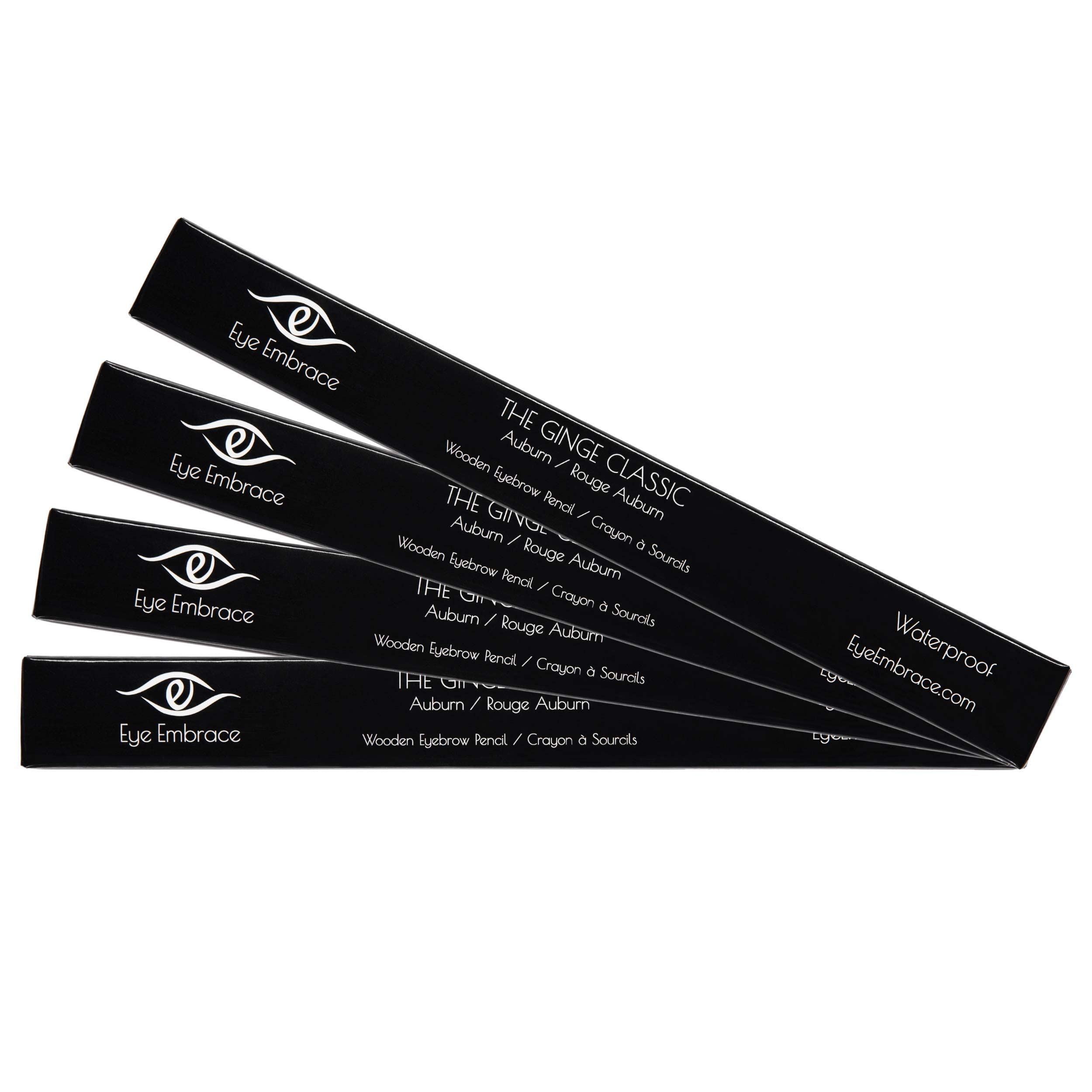 Eye Embrace The Ginge Classic Auburn Red Wooden Brow Pencil – Waterproof, Double-Ended, Cruelty-Free