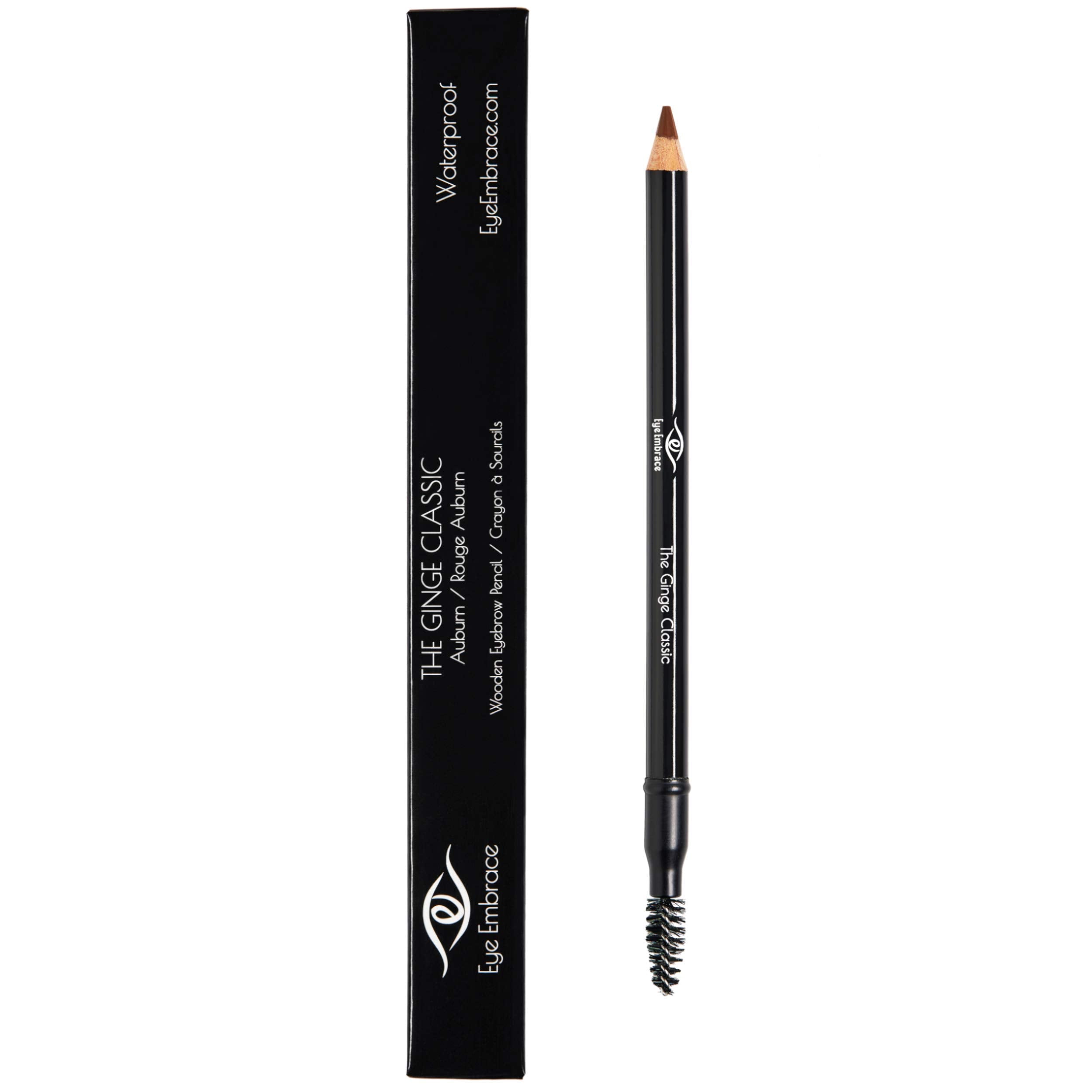 Eye Embrace The Ginge Classic Auburn Red Wooden Brow Pencil – Waterproof, Double-Ended, Cruelty-Free