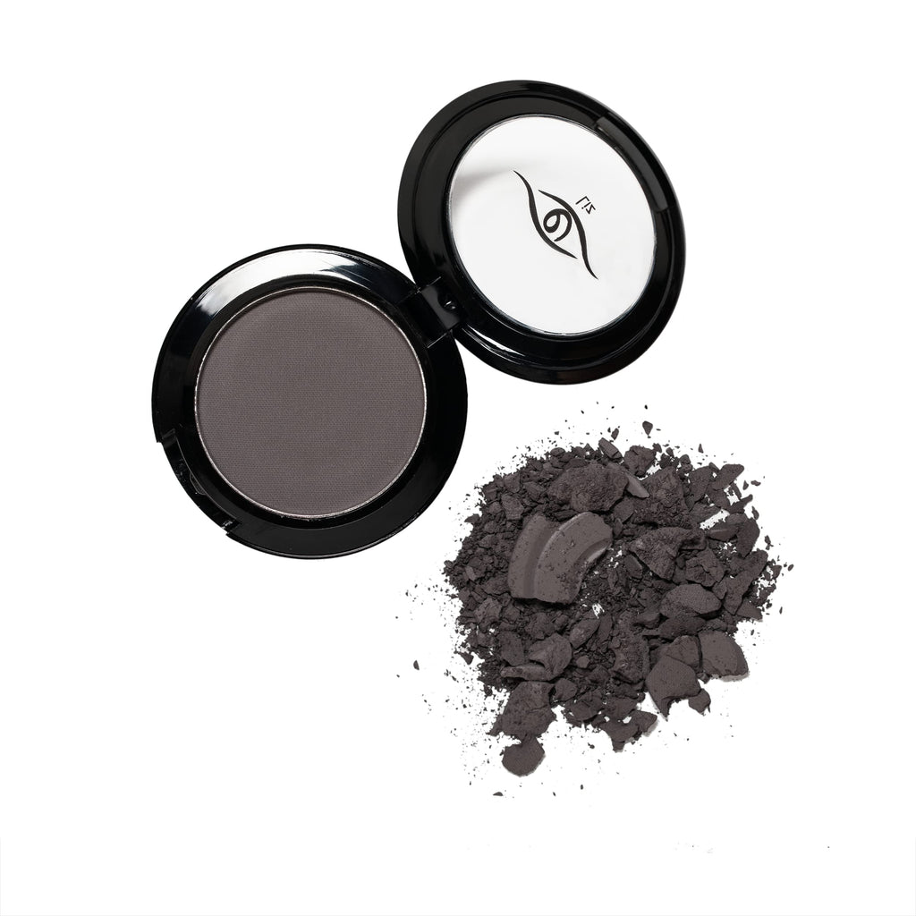 Eye Embrace Gray Eyebrow Powder – Waterproof Root Cover-Up for Gray Hair (Liz Medium Gray)