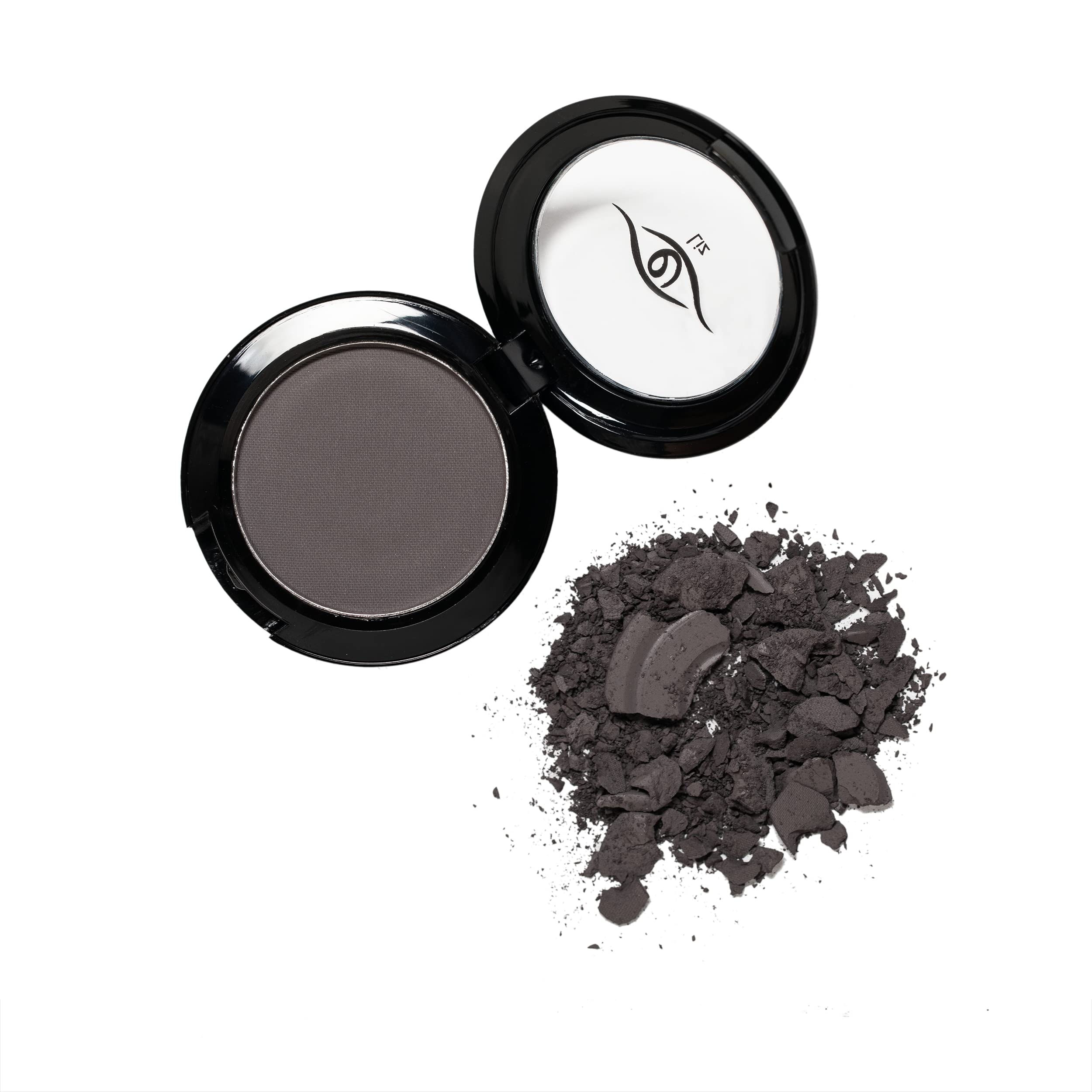 Eye Embrace Gray Eyebrow Powder – Waterproof Root Cover-Up for Gray Hair (Liz Medium Gray)