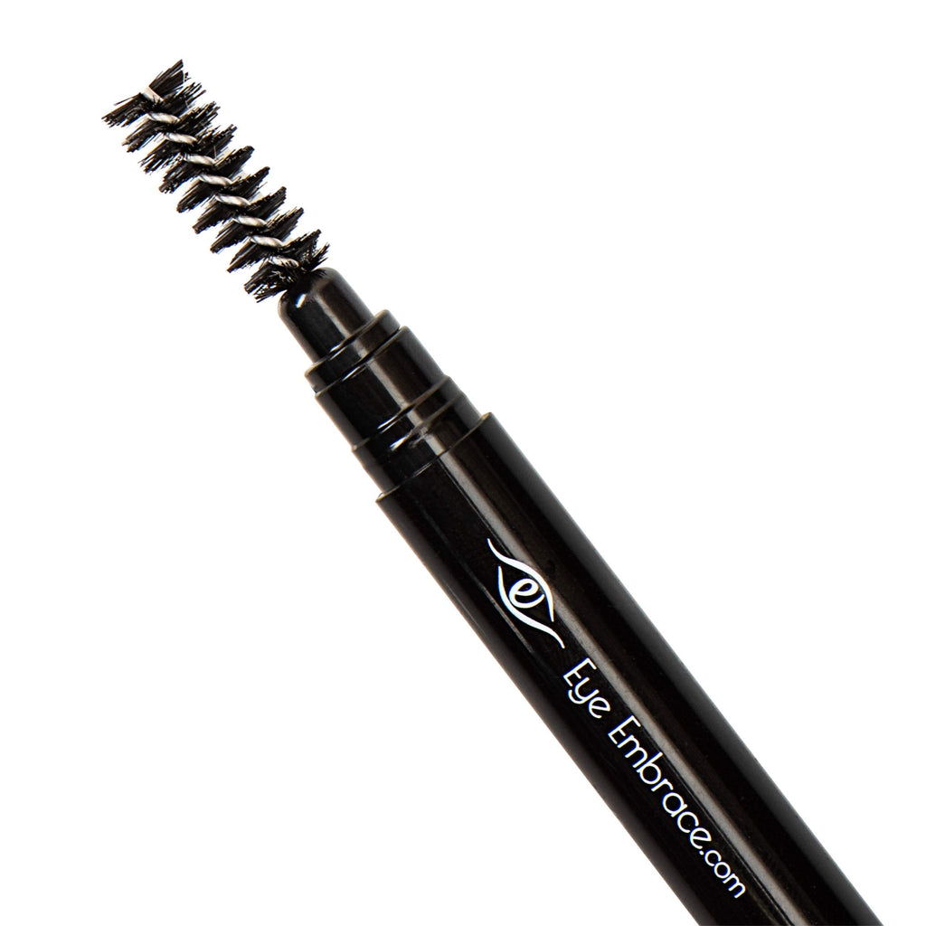 Eye Embrace Isla Eyebrow Pencil – Medium Brown-Gray, Waterproof, Double-Ended Angled Tip & Spoolie, Cruelty-Free