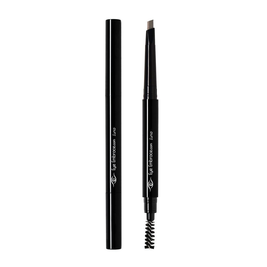 Eye Embrace Luna Eyebrow Pencil – Light Brown-Gray, Waterproof, Double-Ended Angled Tip