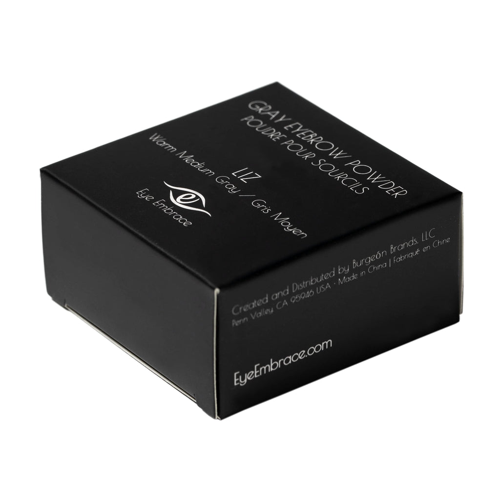 Eye Embrace Gray Eyebrow Powder – Waterproof Root Cover-Up for Gray Hair (Liz Medium Gray)