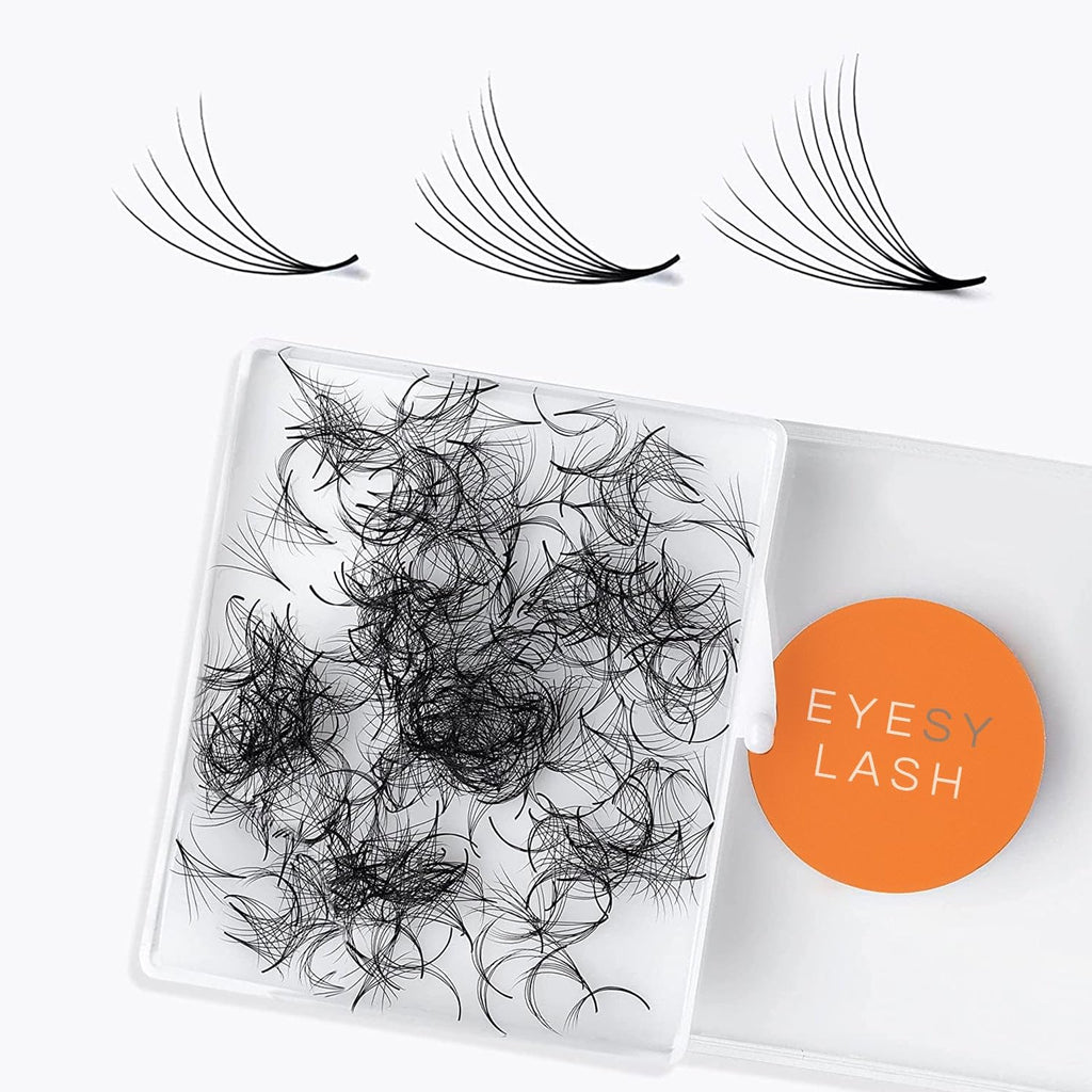 Eyesy Lash 500 Promade Fans – Volume Premade Lash Fans with Pointy Base (6D 0.07 CC 10mm)