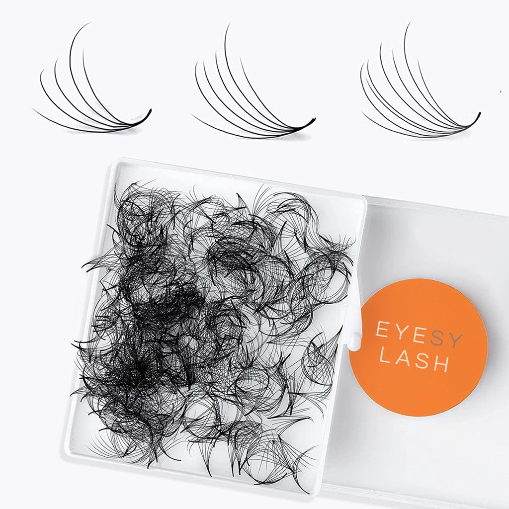 Eyesy Lash Camellia Promade Fans – 5D 0.07, 11–13–15mm CC Curl, 3-in-1 Premade Fans