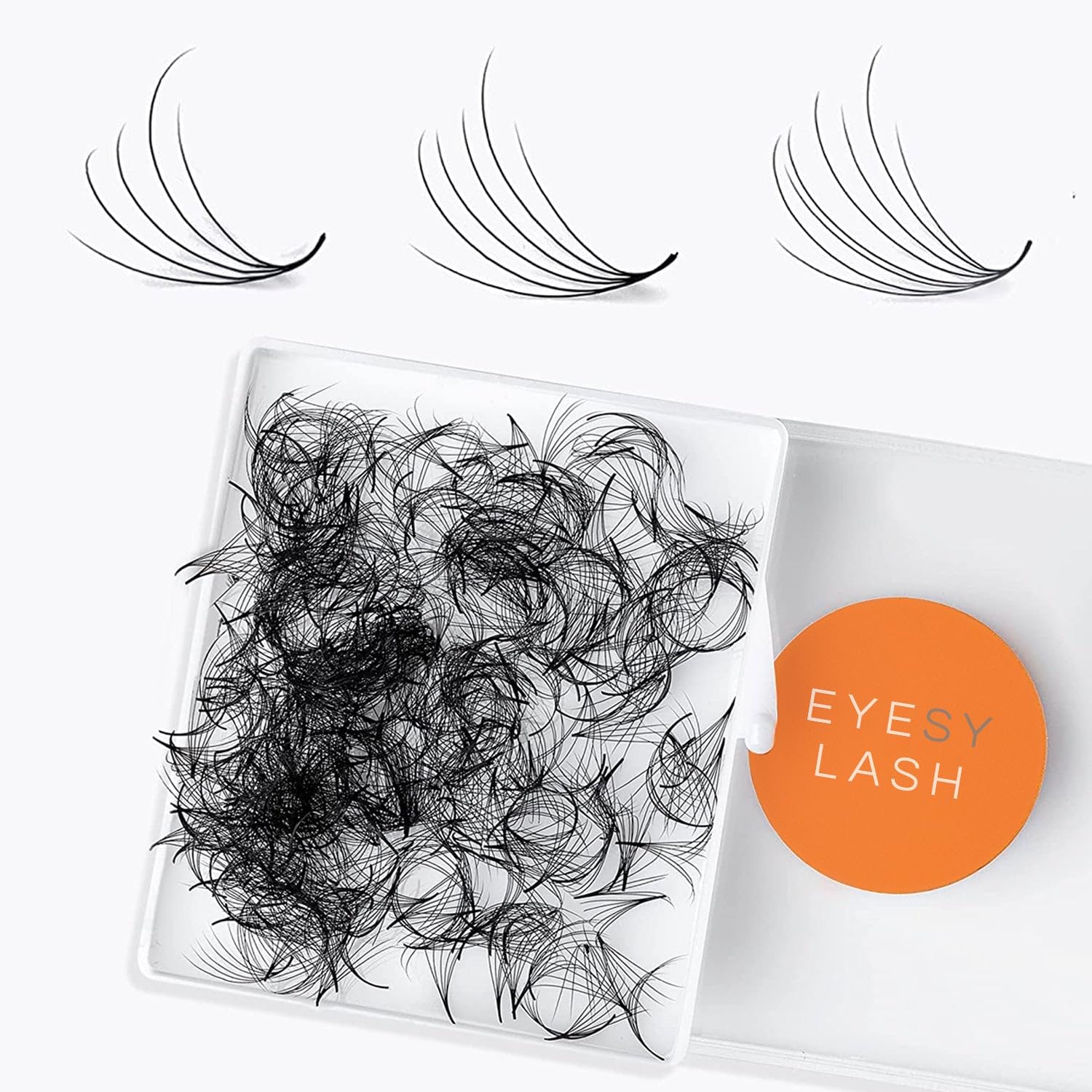 Eyesy Lash Camellia Promade Fans – 5D 0.07, 11–13–15mm CC Curl, 3-in-1 Premade Fans