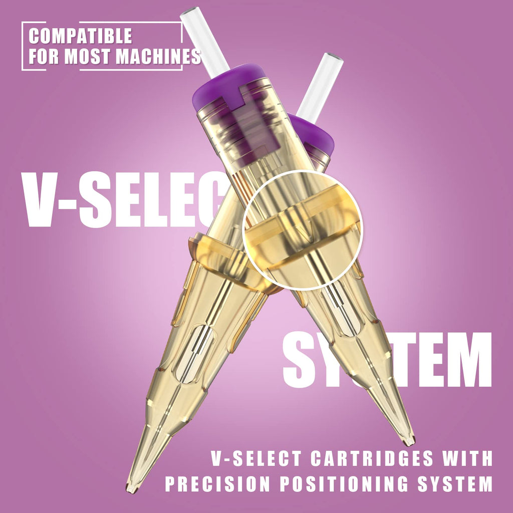 EZ Tattoo Cartridge Needles - 20Pcs #10 (3RS) V-Select for Micropigmentation | EZTAT2