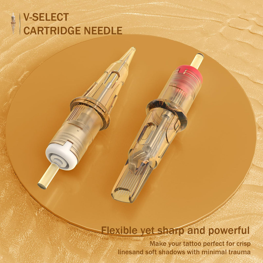 EZ Tattoo Cartridge Needles 20Pcs #10 (9RL) V-SELECT by EZTAT2 | Round Liner Cartridges