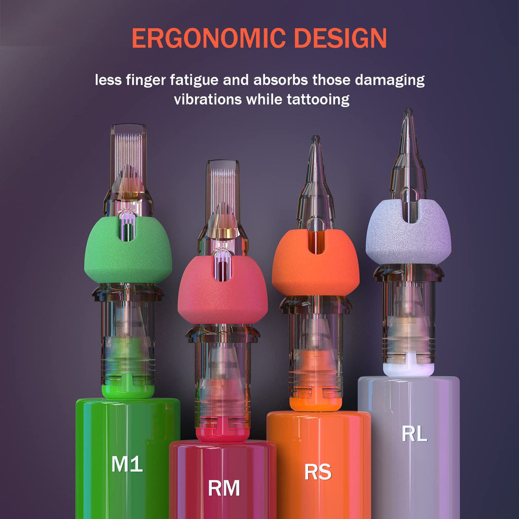 EZ Tattoo Cartridges 16Pcs #10 Curved/Round Magnum Long Taper | V SELECT Plus | EZTAT2