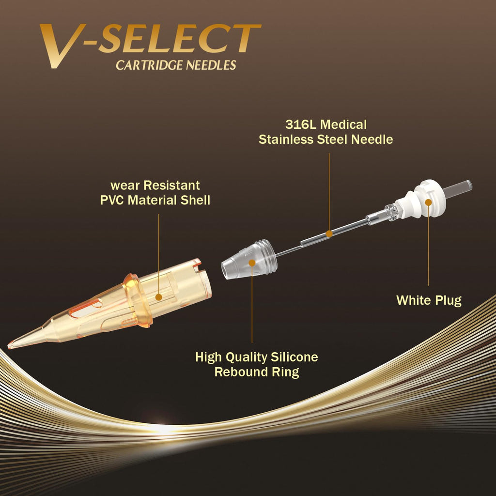 EZTAT2 V-SELECT Cartridges 20Pcs #12 11RL – Precision Round Liner for Rotary Machines
