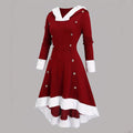 Christmas Collection Women's Retro Long Hooded Dress