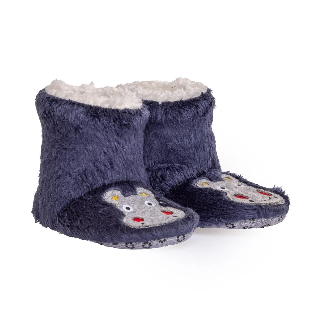 HelloBaby Hippo Embroidered Wellsoft Baby Slippers