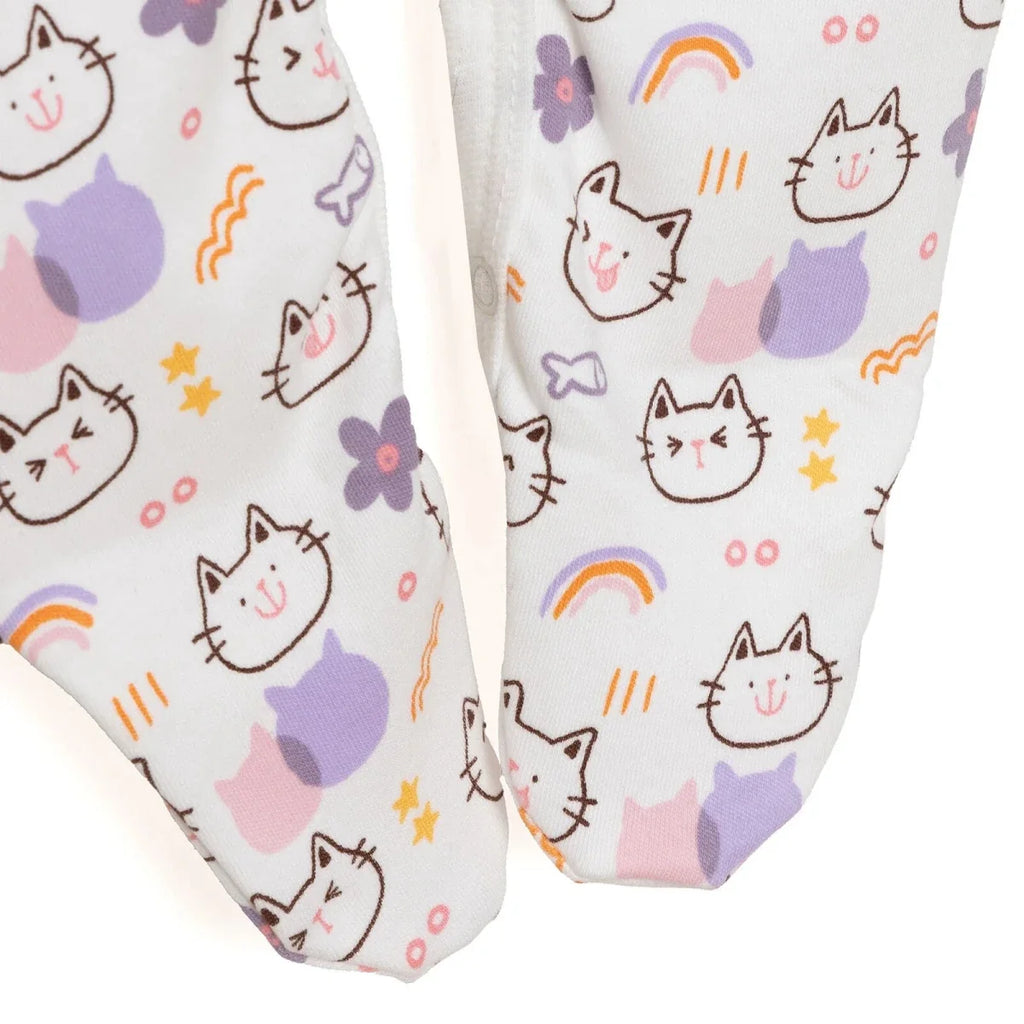 Baby Girl Sleepsuit Bodysuit & Hat Set - Ecru