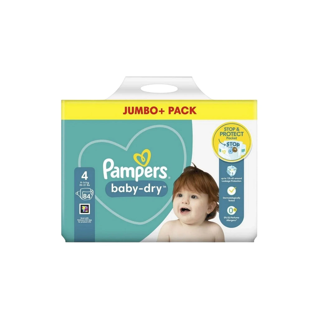Pampers Baby Dry Size 4 Jumbo Pack - 84 nappies
