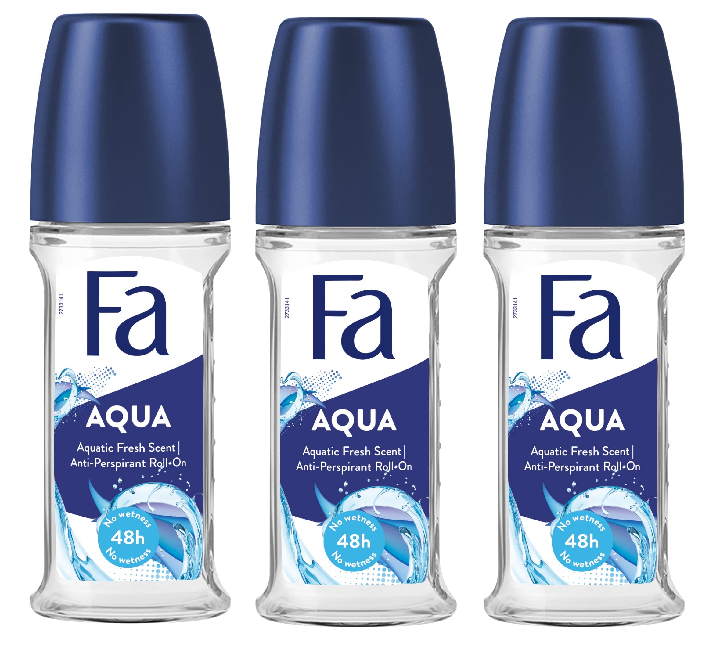 Fa Deodorant Aqua Roll-On 1.7 oz – 3 Pack | All-Day Freshness