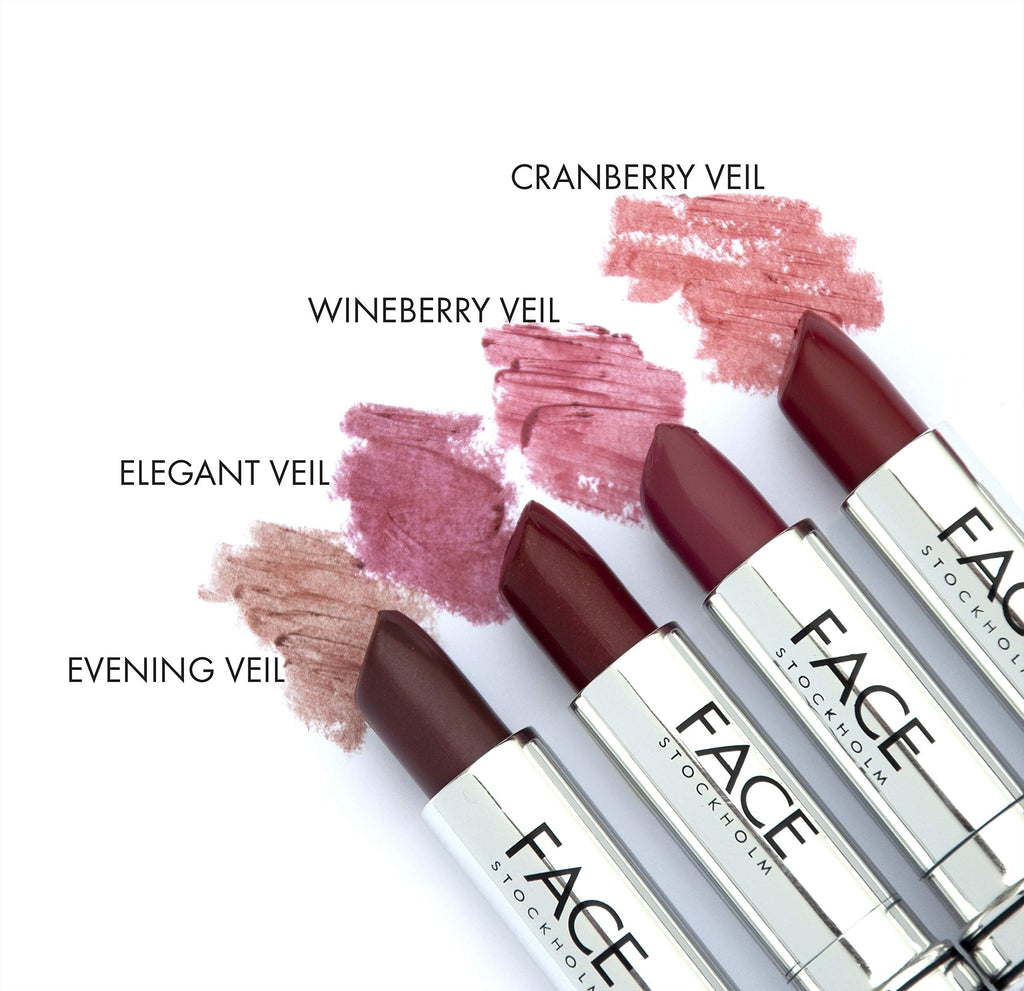 FACE Stockholm Veil Lipstick Cranberry – Sheer Moisturizing Color (3.4g)