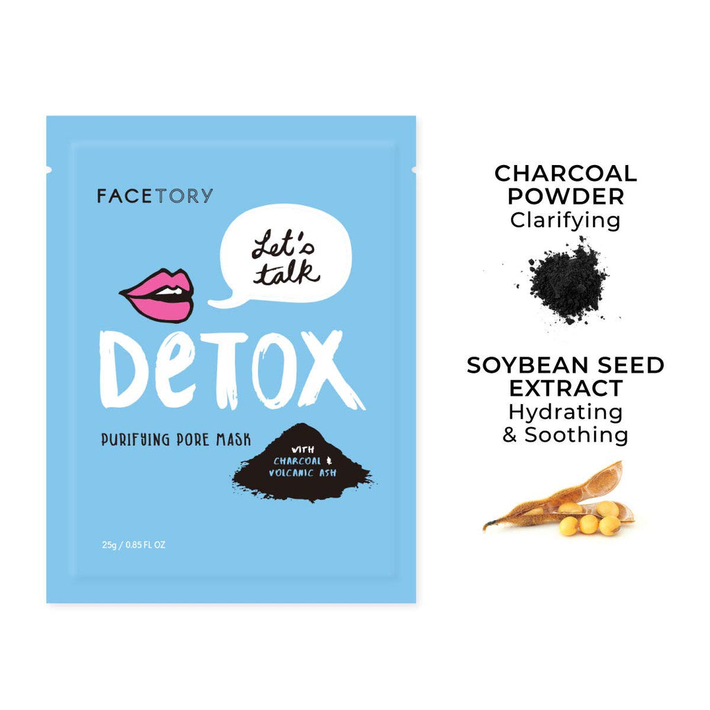 FACETORY Collection Facial Mask Set – Hydrating, Purifying, Soothing & Revitalizing (10 pcs)