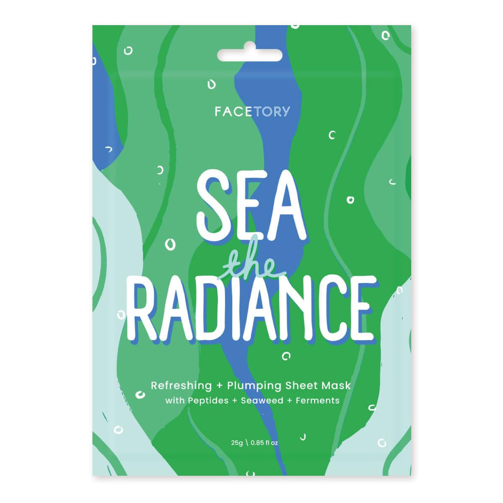 FACETORY Sea the Radiance Plumping Sheet Mask with Seaweed & Peptides – Hydration & Firming (10 Pack)