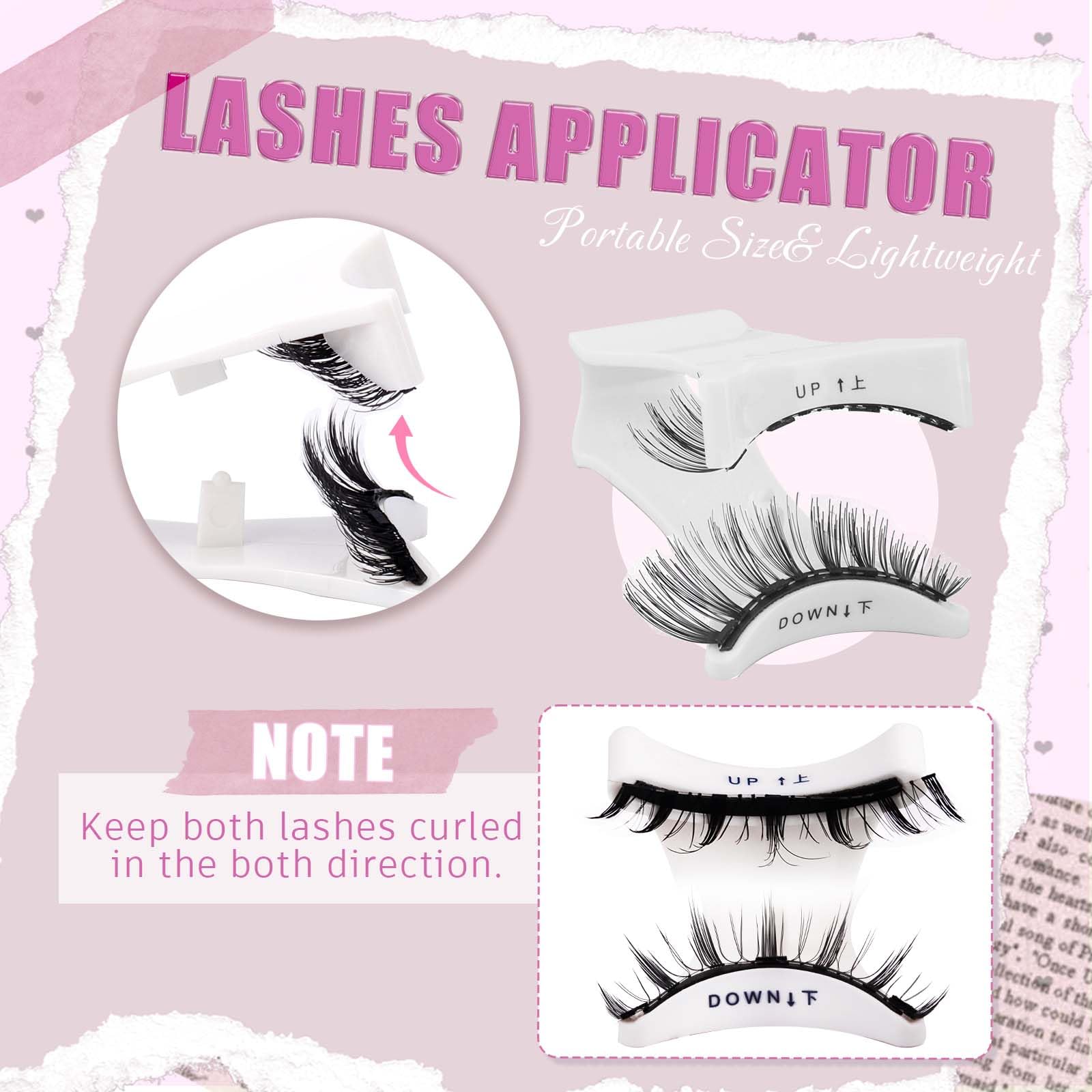 FADLASH Magnetic Eyelashes with Applicator – Reusable, Glue-Free, Natural Wispy Lashes (4 Pairs) S02