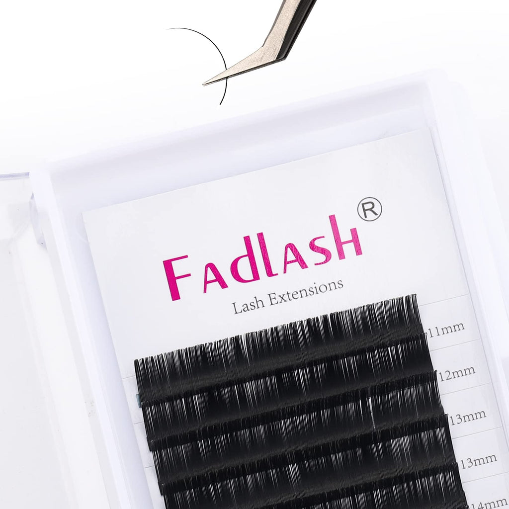 FADLASH Lash Extension 0.15 Classic — 11-19mm, J/B/C/CC/D/DD/LC/LD Curl, Professional Salon Use
