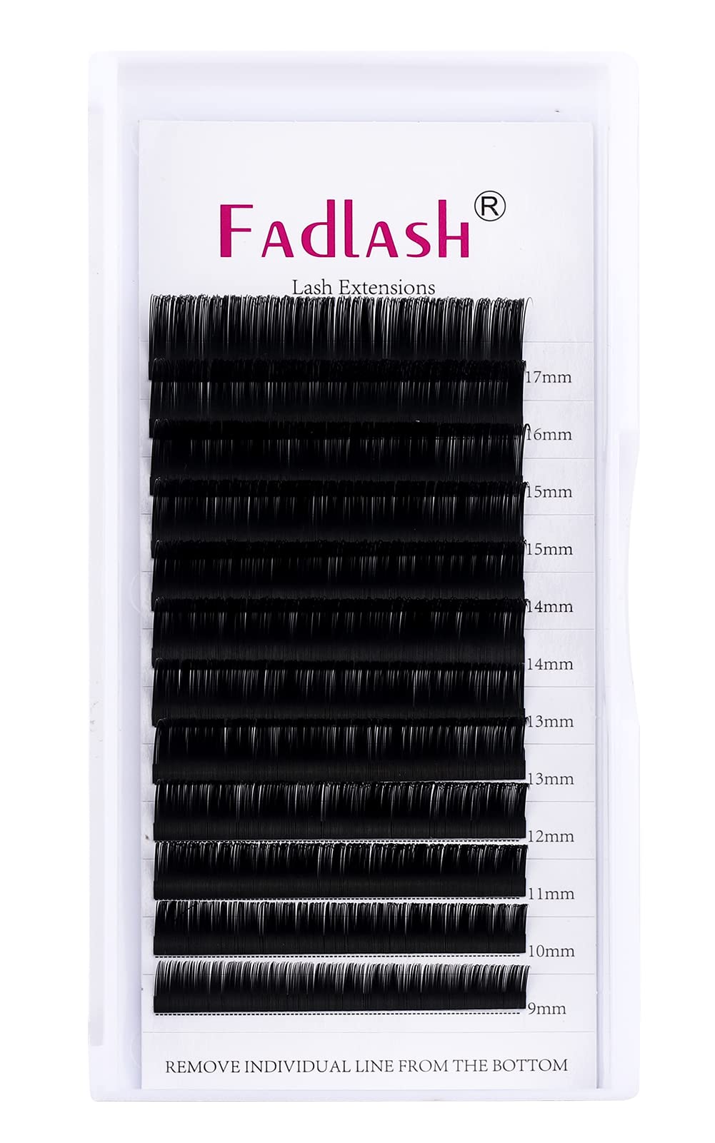 FADLASH Lash Extension 0.15 Classic — 11-19mm, J/B/C/CC/D/DD/LC/LD Curl, Professional Salon Use