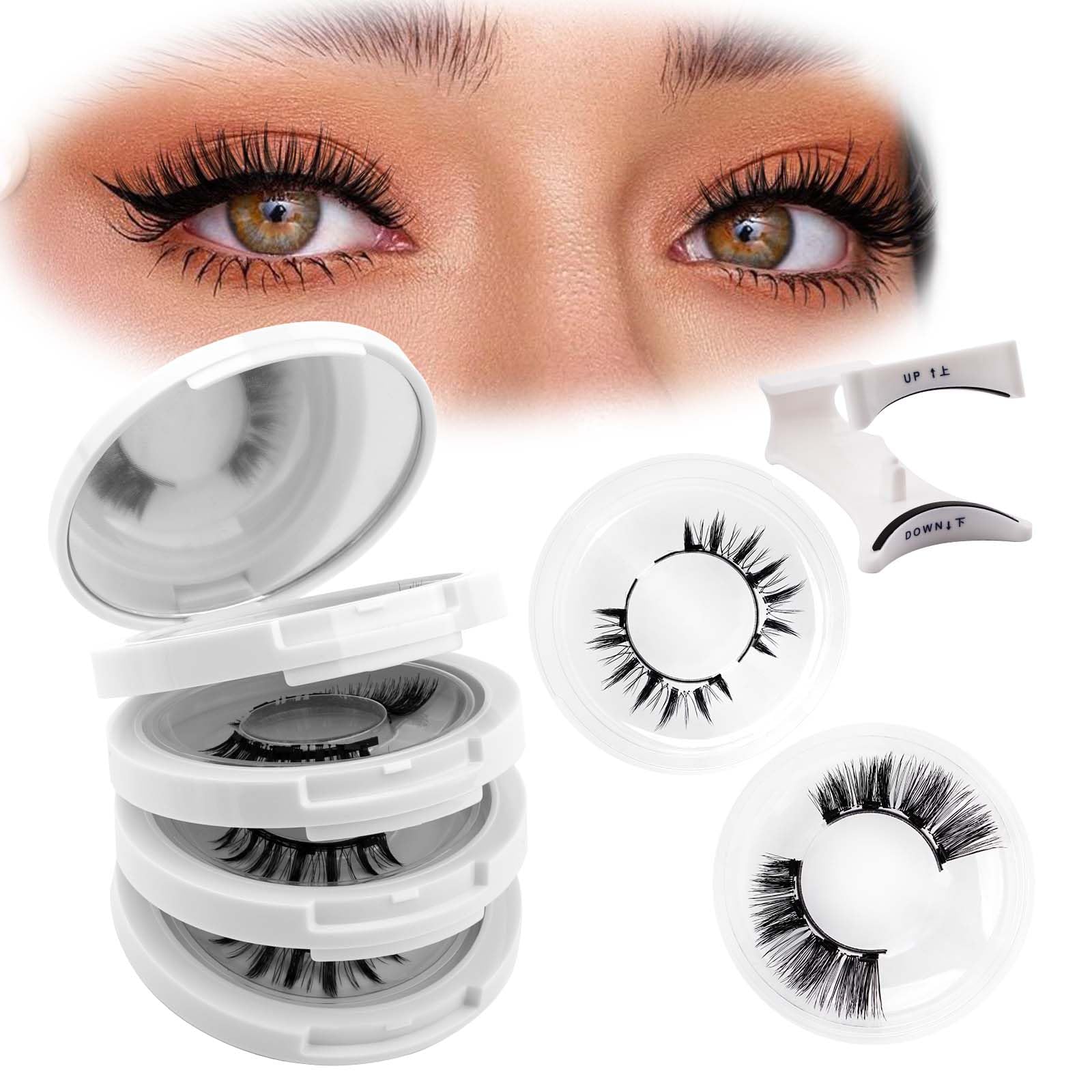 FADLASH Magnetic Eyelashes with Applicator – Reusable, Glue-Free, Natural Wispy Lashes (4 Pairs) S02