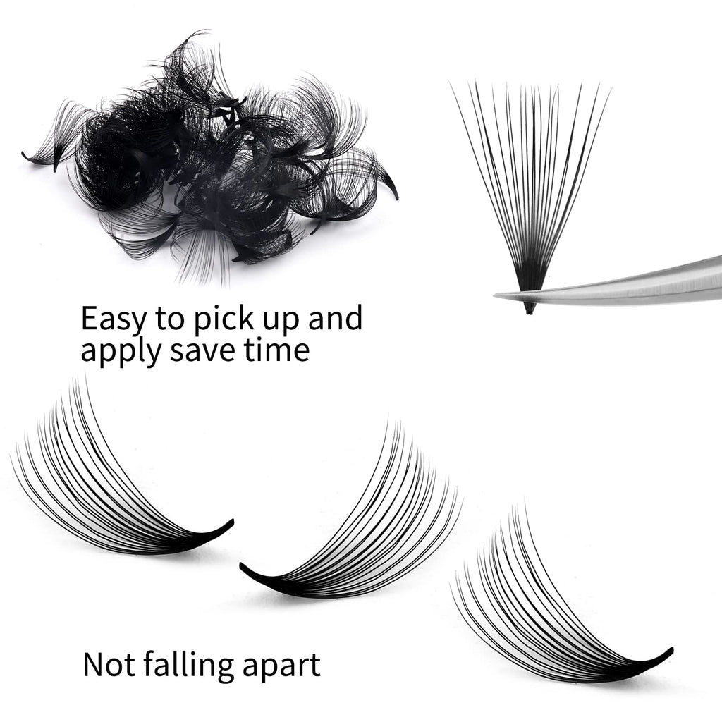 FADLASH Premade Fans Eyelash Extensions 1000-Pack | 20D-0.07C, 15–20mm